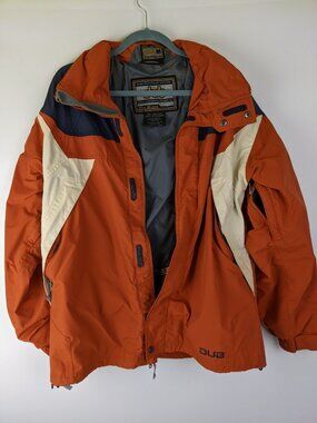 Vintage 90s Dub Brand Weathergear Orange Snowboard Jacket Mens Size Medium